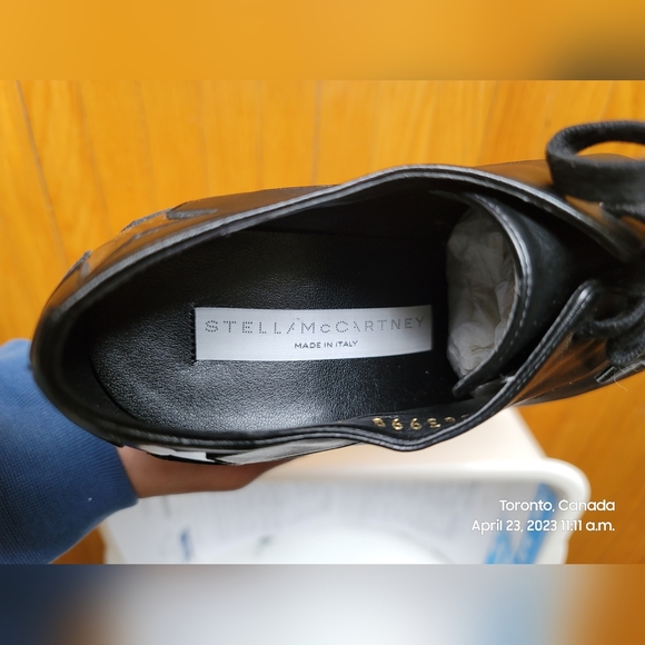 Stella McCartney Elyse stars platform leather cut-out square toe lace up shoes - Picture 5 of 7